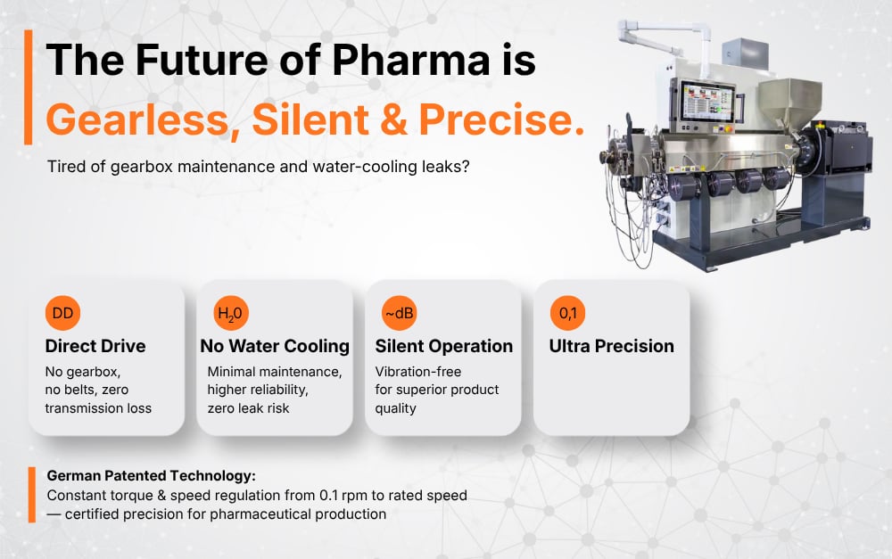 The Future of Pharma is Gearless, Silent, and Precise