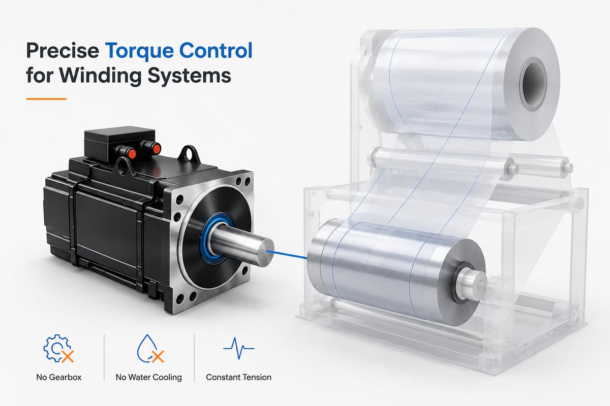 Torque Motor vs Servo Motor with Gearbox: The Better Choice for Modern Winders