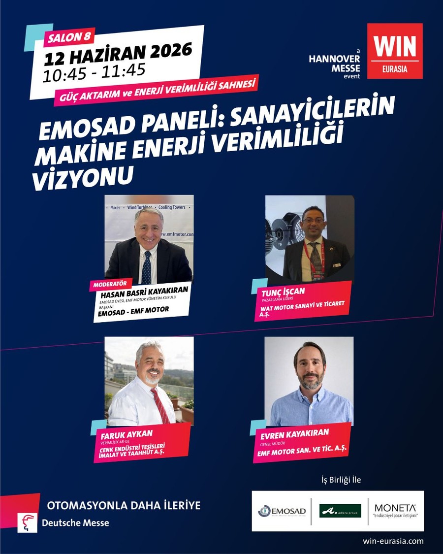 WIN EURASIA 2026 EMOSAD Paneli — Sanayicilerin Makine Enerji Verimliliği Vizyonu